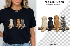 Dog Lovers PNG | Dogs Sitting Back View Clipart | Cute Pet Product Image 3