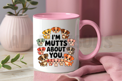 Cute Cartoon Dogs With Message I&#039;m Mutts About You Product Image 3