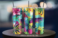 Vibrant Hummingbird Floral 20oz Tumbler Product Image 3