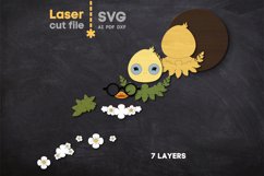 Duck with glasses SVG laser cut file for Glowforge Product Image 3