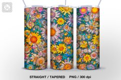 Mosaic Flowers 5 Tumbler Sublimations, 20 oz Tumbler Wraps Product Image 4