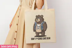 Dont Poke Care Bear PNG, Funny Animal Jokes sublim Product Image 1