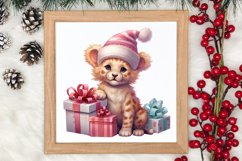 Cute Pink Christmas Animals Clipart Sublimation Product Image 3