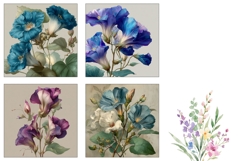 Nature Square Coasters, Flowers Square Coaster Designs Product Image 3