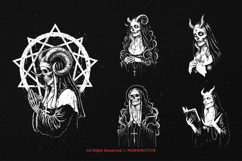 10 Bundle Dark Art Dark Ghost Nun Pray Demon Skull Lucifer Product Image 5
