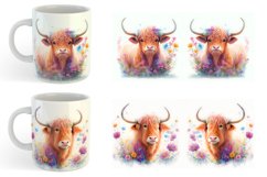 Highland Cow | Mug sublimation design Product Image 5