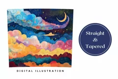 Colorful Sky Tumbler Wrap, Celestial Tumbler Template Product Image 3