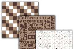 coffee digital papers, Coffee pattern, Coffee printables. Product Image 2
