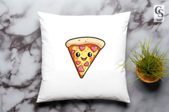 Cute Heart Pizza Slice Clipart Sublimation PNG Product Image 3