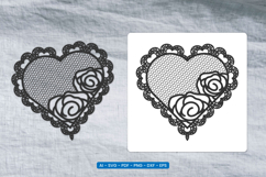 Valentine Lace Heart SVG Product Image 1
