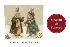Vintage Christmas Tumbler Design, Winter Forest Tumbler Wrap Product Image 3