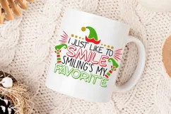 I Just Like To Smile Svg, Christmas Elf Svg, Elf Hat Svg. Product Image 4
