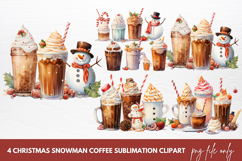 Christmas Snowman Coffee Cup Clipart Product Image 1