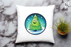 Cute Snow Pine Tree Clipart Sublimation PNG Product Image 3