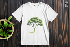 Green Tree Watercolor Clipart Sublimation PNG Product Image 3