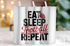 Eat Sleep Football Repeat Tumbler Wrap | Sublimation Product Image 1
