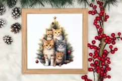 Christmas Tree With Many Dogs Clipart PNG Product Image 3