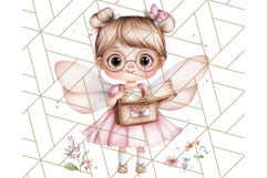 Bookish Fairy PNG Clipart, Whimsical Reading Elements Png Product Image 3