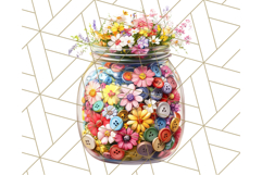 Floral Sewing Clipart PNG Vintage Sewing Elements Needlework Product Image 3