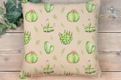 Watercolor Cactus Seamless Pattern Product Image 3
