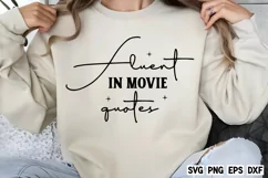 Fluent in movie quotes SVG, Cinema buff SVG Product Image 2