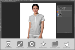 Woman With Polo T-shirt Product Image 2