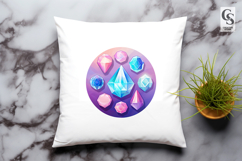 Colorful Gemstones Clipart Sublimation PNG Product Image 2