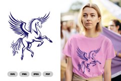 Pegasus SVG and Clipart - Mytical Creature Product Image 1