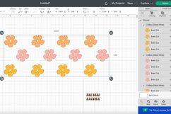 Retro Flowers Wrap For Libbey Can Glass| Groovy Daisy SVG Product Image 2
