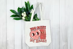 You meet my heart SVG, Retro Valentine SVG Product Image 3