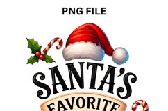 Santa&#039;s Favorite PNG, Funny Christmas Designs Product Image 4