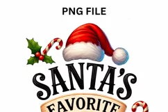 Santa's Favorite PNG, Funny Christmas Designs Product Image 4