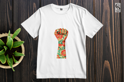 Floral Raised Fist Art Clipart Sublimation PNG Product Image 2