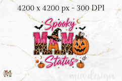 Spooky Mama Status PNG, Pink Glitter Halloween Sublimation Product Image 2