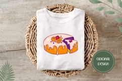 Hand Drawn Fall Illustration, Cute Fall Cake PNG Product Image 3