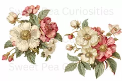 Flowers, Junk Journal, PNG, Clipart, Ephemera, Botanical Product Image 3