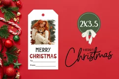 Cozy Winter Gift Tag, Christmas Girl Gift Tag Template Product Image 3
