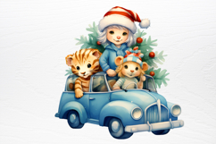 Christmas Animal Safari Clipart PNG Product Image 3
