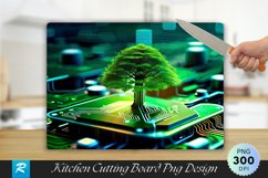 Tree Growing in Circuit Cutting Board Sublimation Design Product Image 1