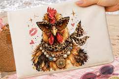 Funny Chicken PNG, Leopard Chicken Sublimation, Sassy Hen PN Product Image 3