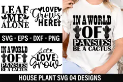 House Plant SVG Design - In a world of pansies be a cactus Product Image 1