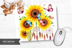 Soft Butterfly Whimsy Mouse Pad PNG Design Product Image 1