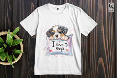 Cute Puppy I Love to Sleep Pillow Quote Dog Clipart Product Image 3