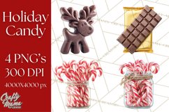 Christmas Candy Clipart PNG, Realistic Holiday Treats Product Image 1