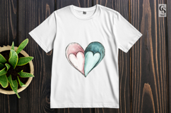 Pastel Heart Watercolor Clipart Sublimation PNG Product Image 3