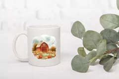 Watercolor Pumpkins Illustration, Farm House Sublimation Product Image 3