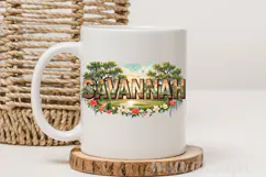 Savannah Georgia PNG, Vintage Southern Oak Tree Sublimation Product Image 4