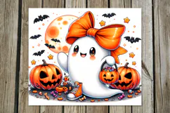 Funny ghost | Cute Halloween Skinny tumbler sublimation Product Image 3