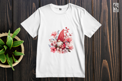 Watercolor Floral Garden Gnome Clipart Sublimation PNG Product Image 2