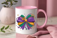 Mardi Gras Coquette Bow Sublimation PNG Product Image 2